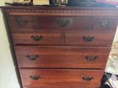 4 drawer dresser and contents - 34”W x 45”H x 19”D