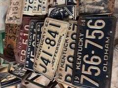 Antique Kentucky License Plates - early 60s