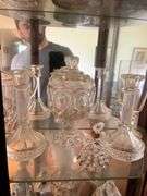 Contents of Cabinet - Assorted Glassware Figurines - Cabinet NOT included
