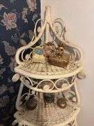 Small Corner Shelf with Brass Decor