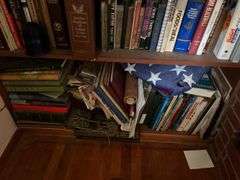 Vintage Books and Contents of Bookshelf