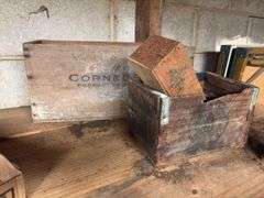 Vintage Oil Cans, Wooden Boxes, Misc