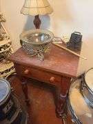 Small Side Table with Contents
