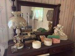 Mirror Top Dresser with Contents - 44”W x 64”H x 21”D
