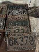 Antique Kentucky License Plates - 1925-1942