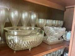 Assorted Glassware Contents of China Cabinet and Home Decor