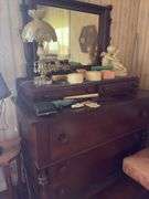 Mirror Top Dresser with Contents - 44”W x 64”H x 21”D