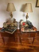 Pair of End Tables and Contents