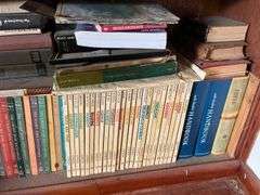 Vintage Books & Contents of Book Shelf