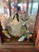 Contents of Cabinet - Assorted Glassware Figurines - Cabinet NOT included