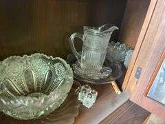 Assorted Glassware Contents of China Cabinet and Home Decor