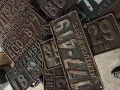 Antique Kentucky License Plates - 1925-1942