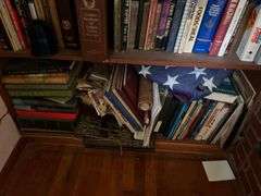 Vintage Books and Contents of Bookshelf