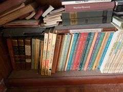 Vintage Books & Contents of Book Shelf