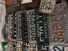 Assorted Antique License Plates