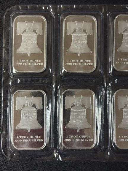 (10) One Ounce .999 Silver Bars