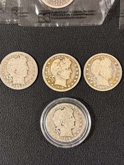 (7) Barber Silver Quarters - various years
