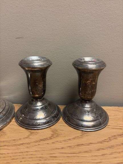 (4) Sterling Silver Candle Holders - 3.25” & 3.5”
