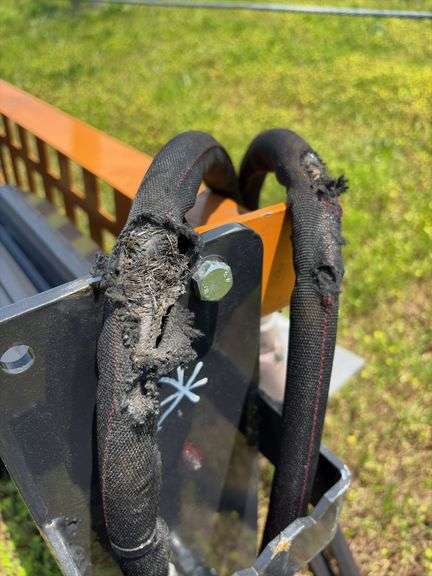 2025 Wolverine Skid Steer Pallet Fork - Hydraulic Adjustable - Model PFA-11-3300G - SN ZW01785 - damaged in shipping - see pics