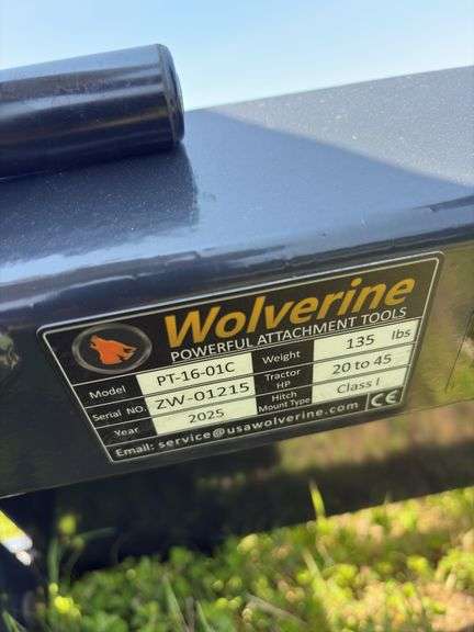 2025 Wolverine 3pt Hitch Quick Attach Plate - SN ZW01215