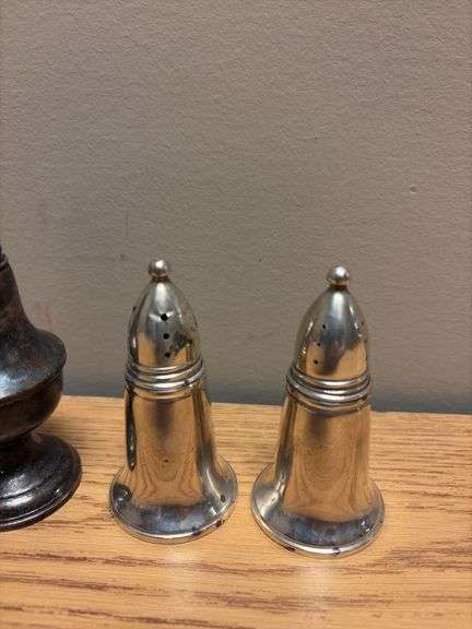(4) Sterling Silver Salt & Pepper Shakers - 3” & 4.25”