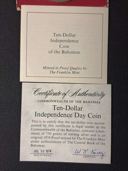 $10 Independence Coin of the Bahamas