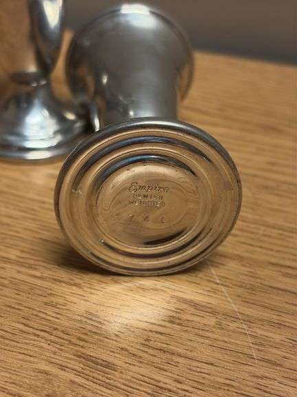 Pair of Pewter Salt & Pepper Shakers - 5”
