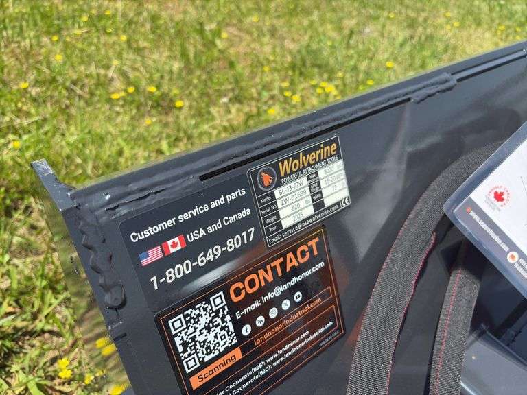 2025 Wolverine 72” Skid Steer Brush Cutter - SN ZW01699