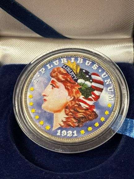 1921 Painted Morgan Dollar