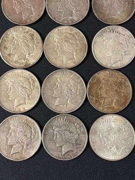 (15) Peace Dollar Coins - various years