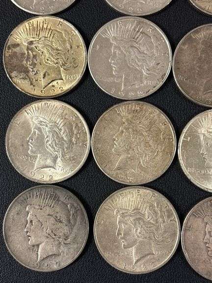 (15) Peace Dollar Coins - various years