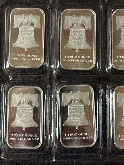 (10) One Ounce .999 Silver Bars