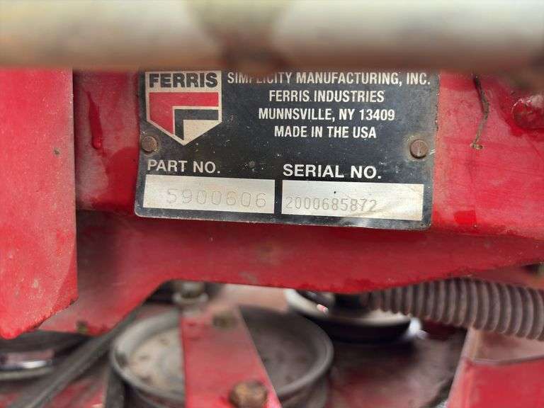 Ferris Zero Turn Mower 48” - hours unknown - SN 2000685872