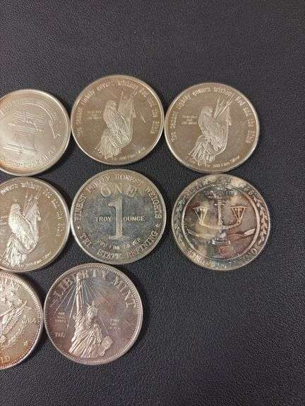 (10) One Ounce .999 Silver Rounds