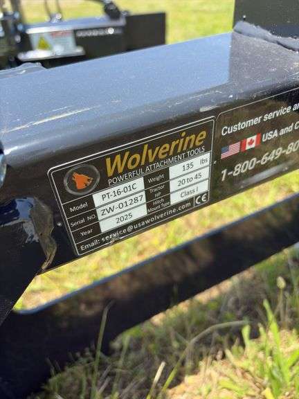 2025 Wolverine 3pt Hitch Quick Attach Plate - SN ZW01287