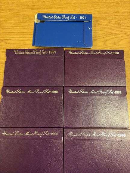 United States Mint Proof Sets - 1971, 87, 91, 92,  93, 94, 96