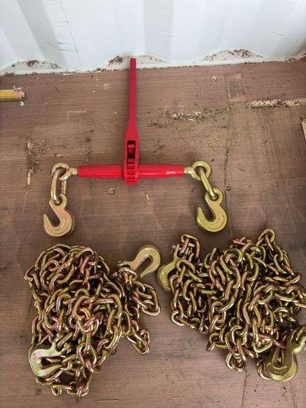 9200lb Ratchet Binder with (2) 3/8” 20’ Grade 70 Chains image