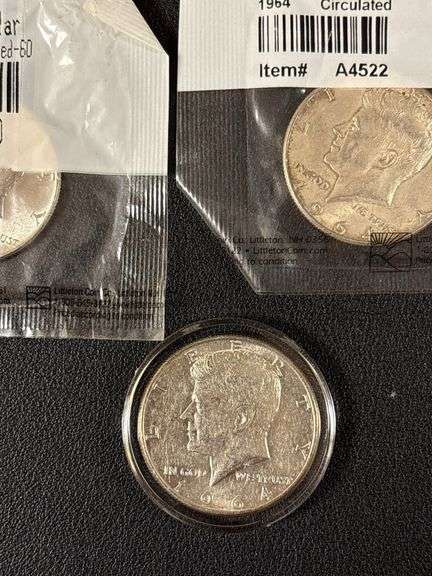 (6) 1964 JFK half Dollars