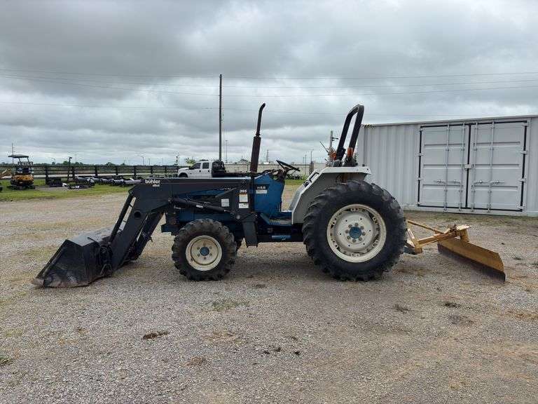 New Holland 2120 Tractor w/ 395 Buhler Loader and KingKutter 6’ Grader Blade - 1,976hrs - SN UV28965