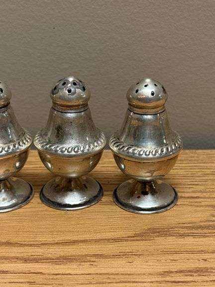 (6) Mini Sterling Silver Salt & Pepper Shakers - 2”