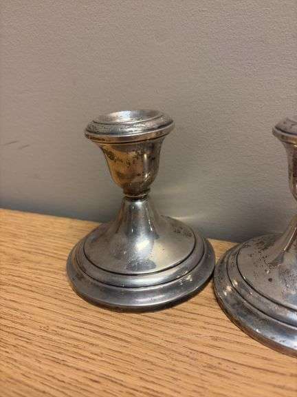 (4) Sterling Silver Candle Holders - 3.25” & 3.5”