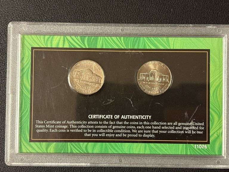 1938 & 2012 First & Last Collection Jefferson Nickels