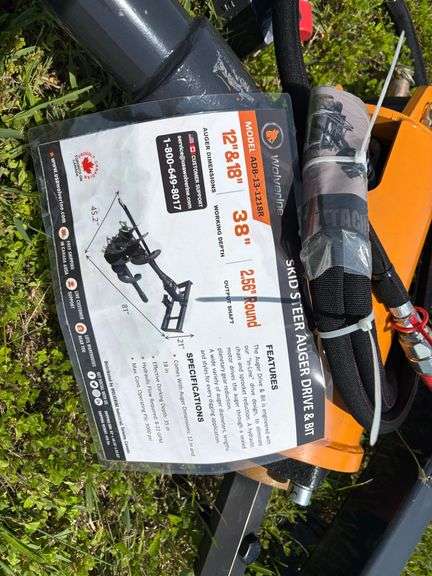 2025 Wolverine Skid Steer Auger Drive & Bits - 12” & 18” augers