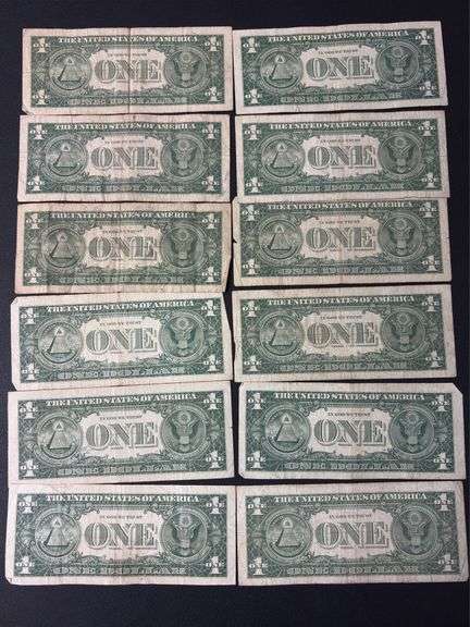 (12) One Dollar Silver Certificates - 1957 & 1957B
