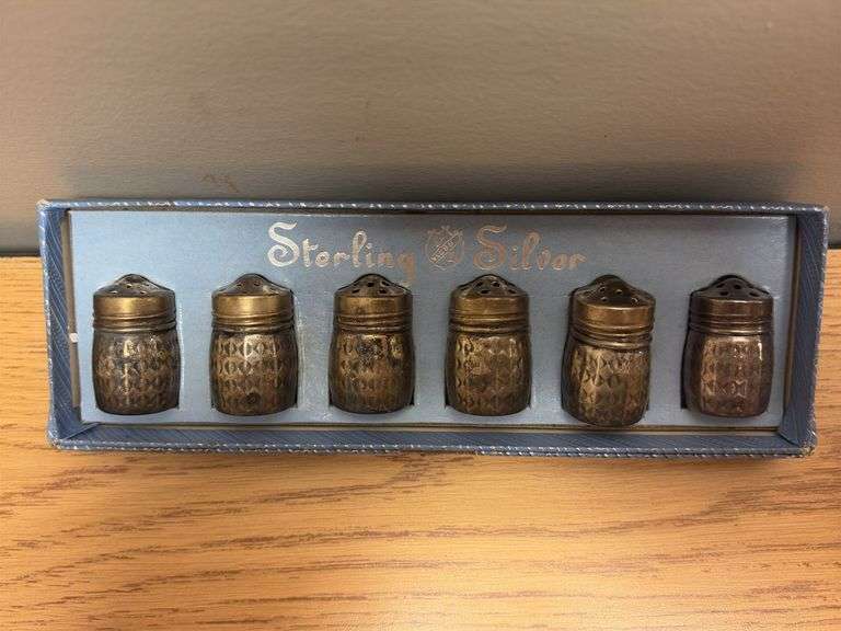 (6) Mini Sterling Silver Salt & Pepper Shakers - 1.5”