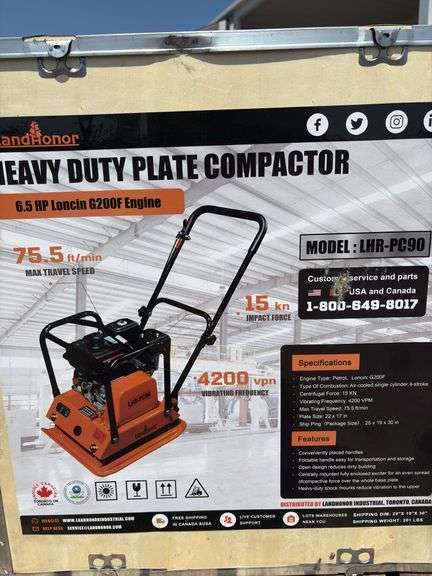 Land Honor Heavy Duty Plate Compactor