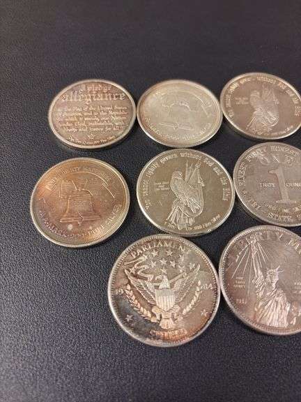 (10) One Ounce .999 Silver Rounds
