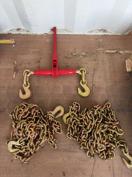 9200lb Ratchet Binder with (2) 3/8” 20’ Grade 70 Chains image