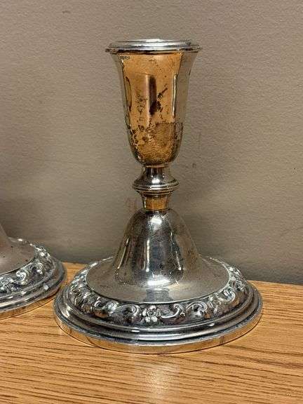 Sterling Silver Candle Holders - 5”