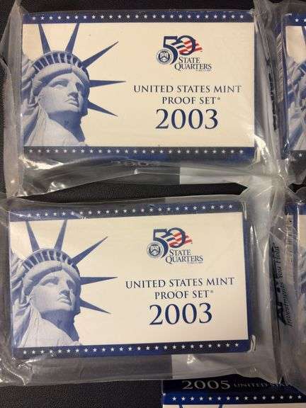 (4) 2003 & (1) 2005 United States Mint Proof Sets